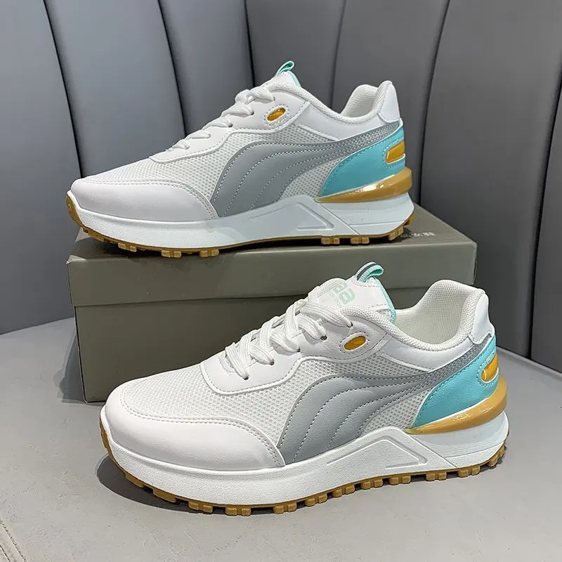 

HQFZO Mesh Women Sneakers Brand Thick Bottom Platform Non-slip Tenis Spring Running Shoes Women Air Sole Breathable Zapatos