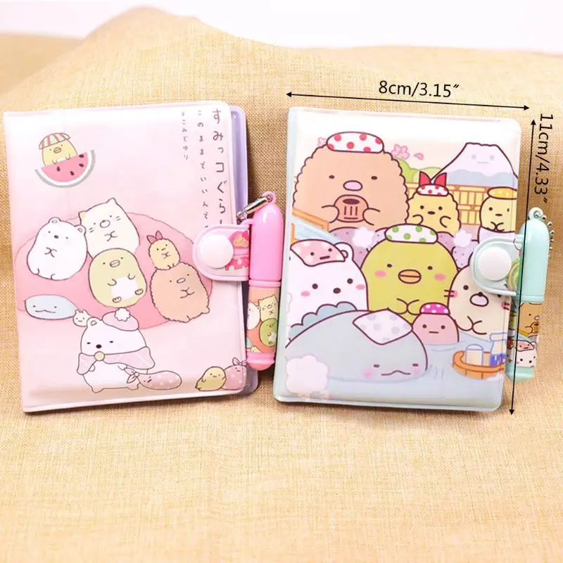 

Cute Cartoon Notebook with Ballpoint Pen Journal Diary Planner Notepad School