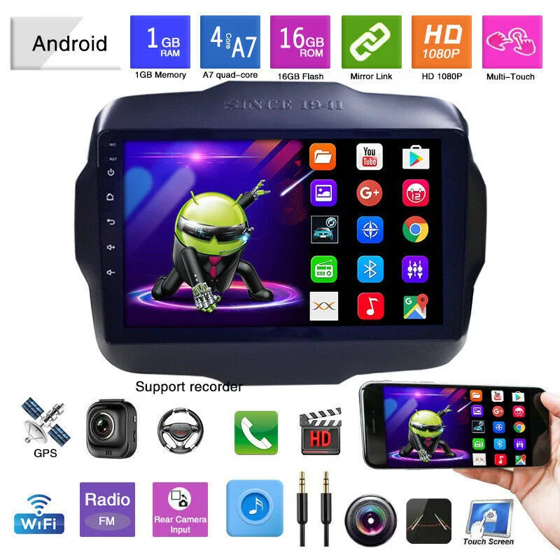 9 дюймов Android 1 четырехъядерный HD пресс Sn автомобильный MP5 плеер Мультимедиа Радио