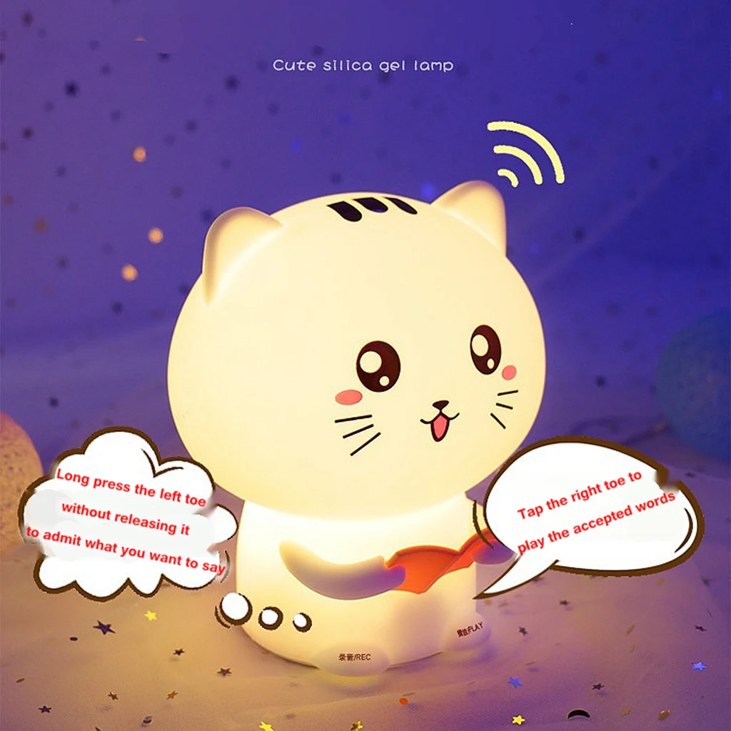 Котенок ночной Светильник для детей Человек-паук LED Детская лампа