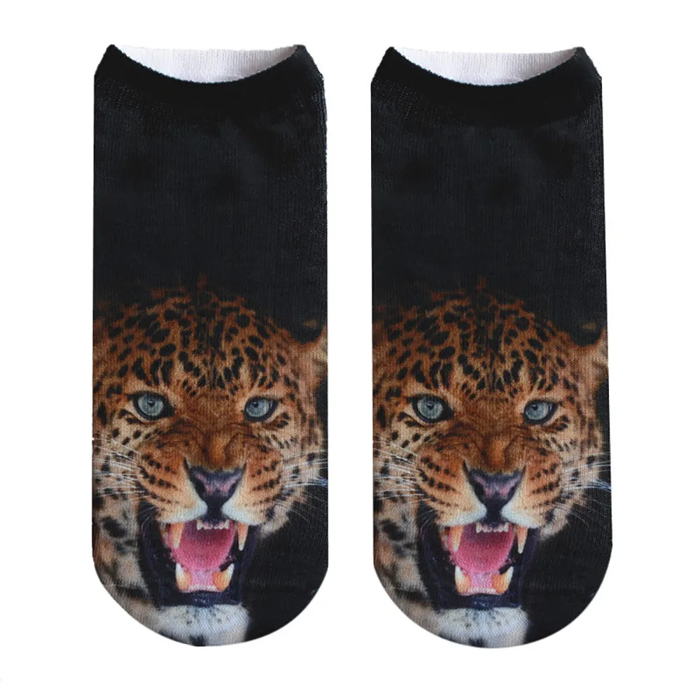Популярные забавные Женские носочки мужские повседневные носки с 3D принтом