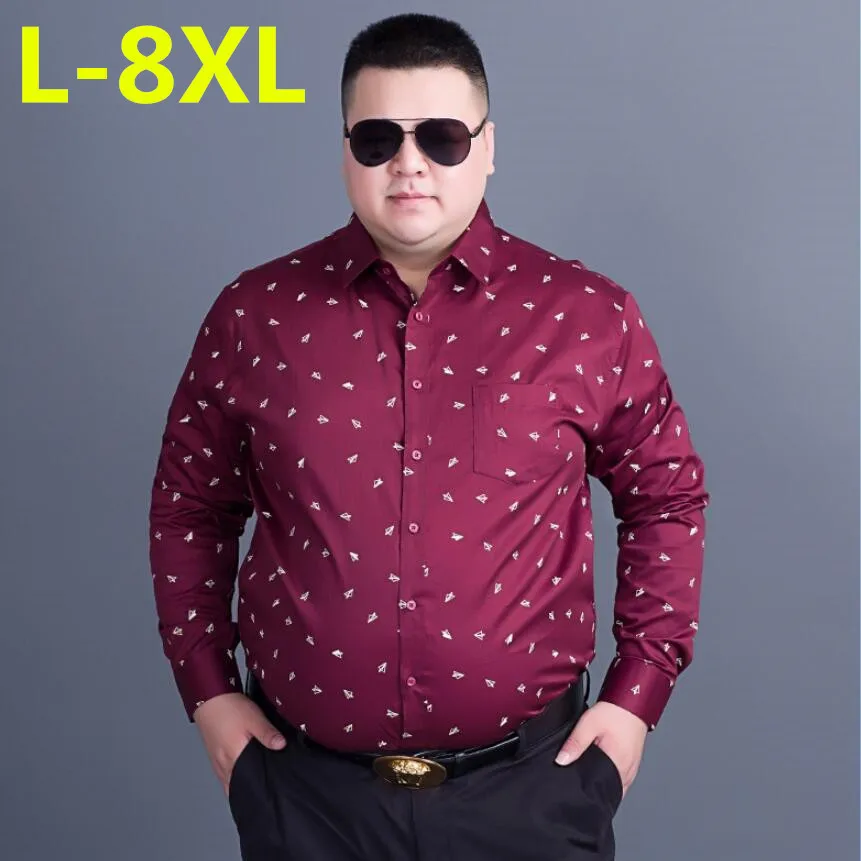Большие размеры 8XL 7XL 6XL осенняя брендовая мужская одежда приталенная Мужская