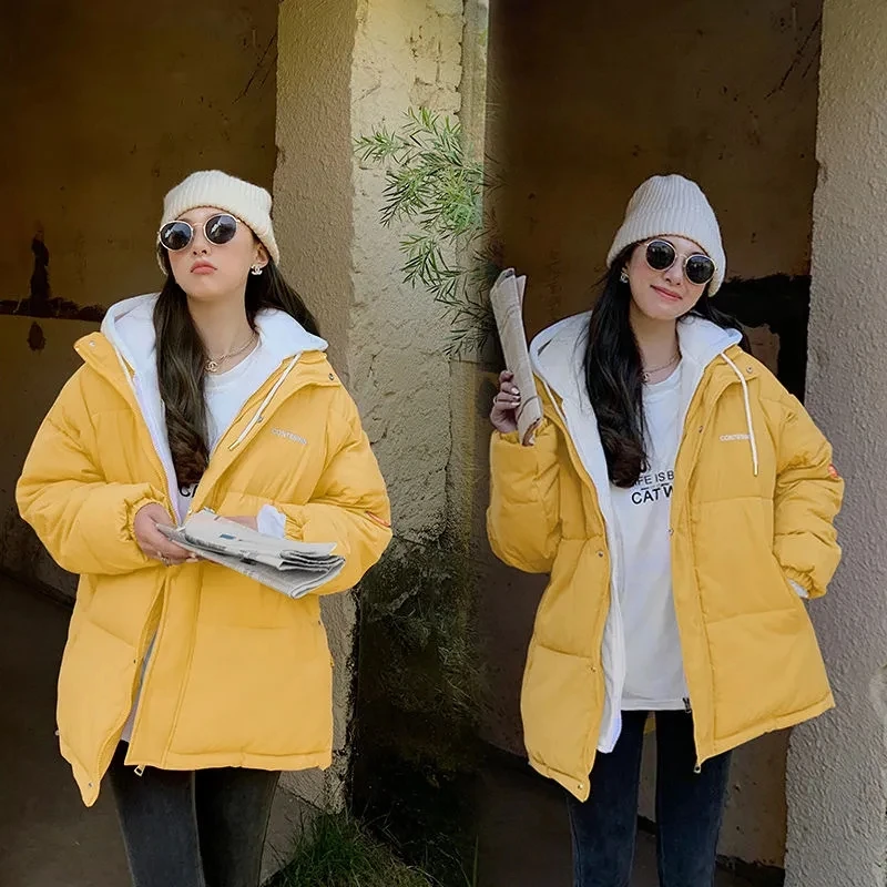 2021 New Winter Jacket Coat Women Warm Parkas Snow Wear Thicken Warm Cotton Padded Jacket Female Loose Wadded Jackets