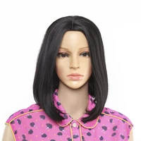 amir synthetic bob wig shoulder length short black wig for women middle part hair wigs cosplay