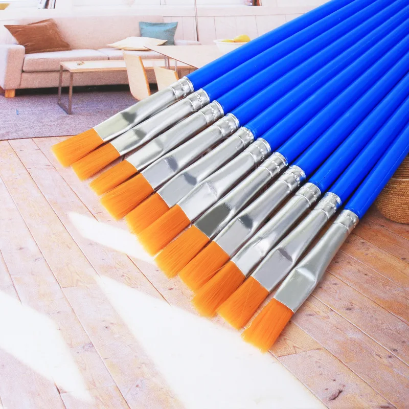 

200 Pcs Flat Paint Brushes Small Brush Bulk for Detail Painting Craft Watercolor