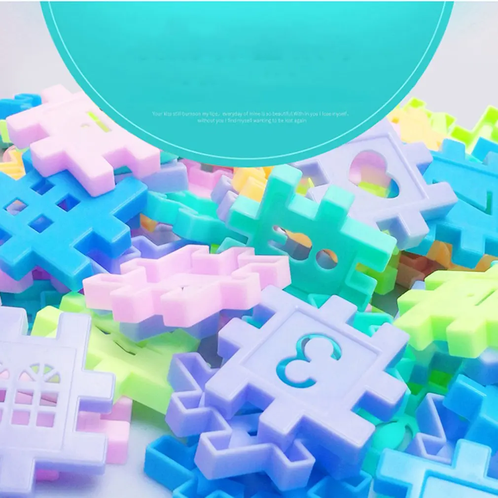 

68/50 Pcs DIY Building Block Educational Toys For Boys Girls Toddlers Up Safe Fastened Toy House Villa Building Toys