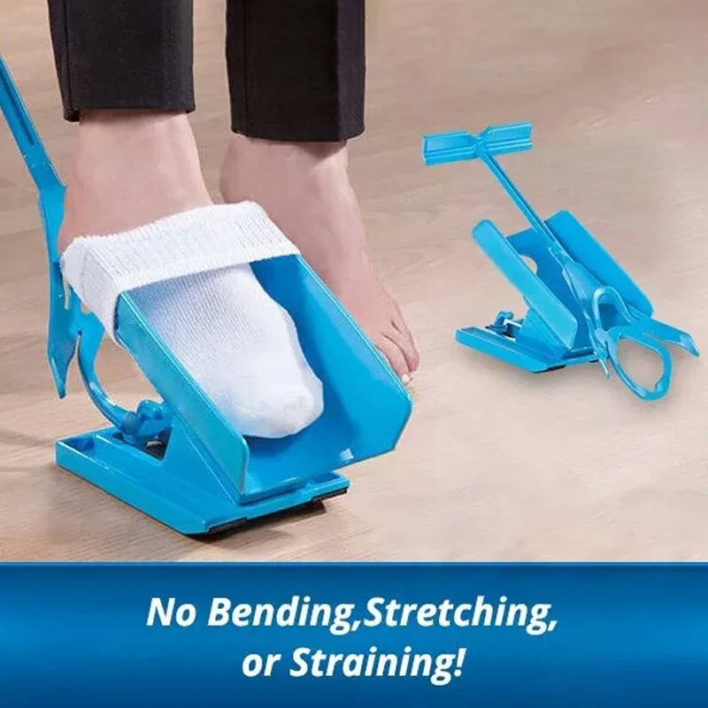 

1 Set Aid Easy on off Sock Helper Kit Shoe Horn Pain Free No Bending Shoe Horn for Pregnancy Dressing Aids