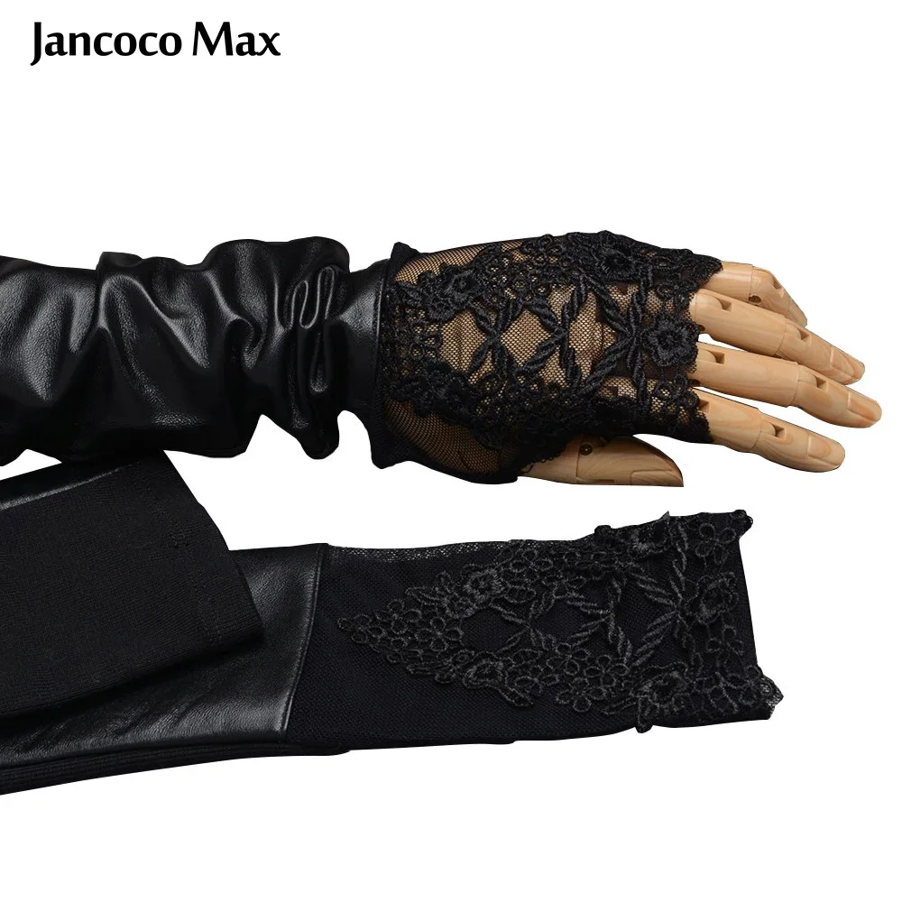 Jancoco Max модные дизайнерские женские длинные перчатки из натуральной овечьей кожи