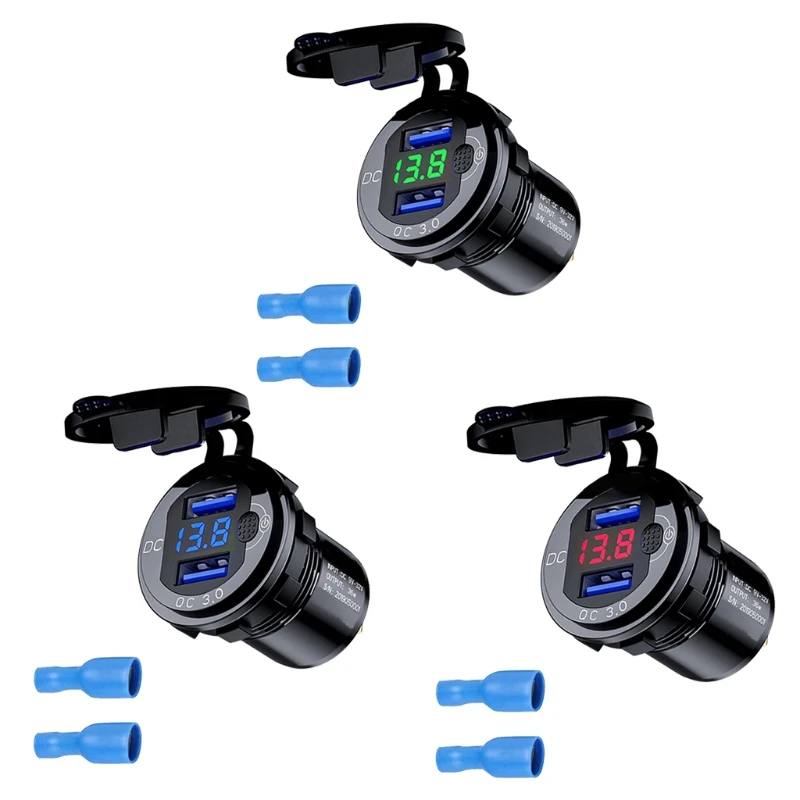 

Многофункциональное зарядное устройство для телефона RV 12-24 в USB QC3.0 розетка с оригинальным автомобильным адаптером питания