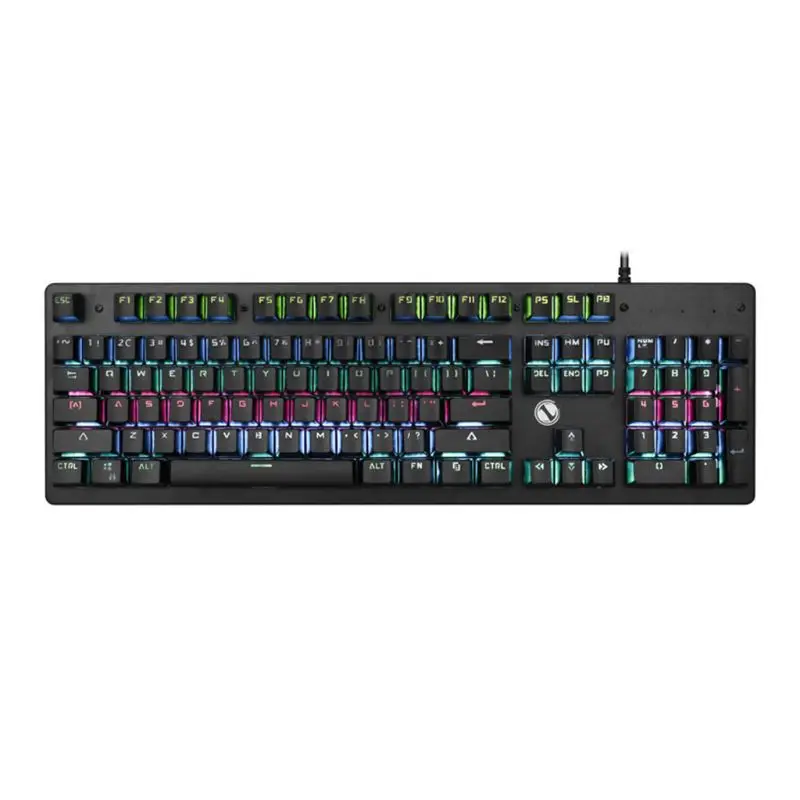 

Wired Mechanical Keyboard RGB LED Backlit Wired Hover Key Cap Gaming Keyboard