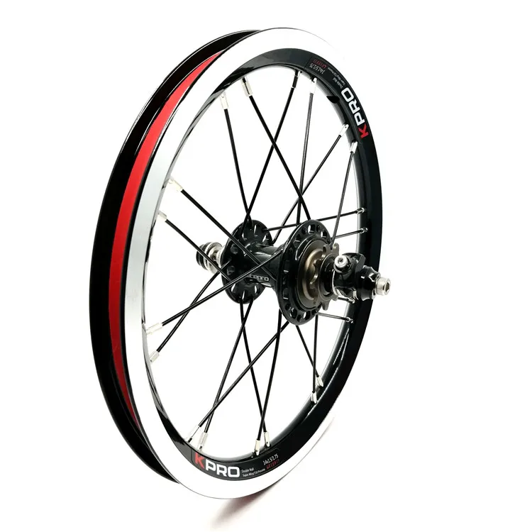 LITEPRO, 14 дюймов, 412, складной велосипед, набор колес, 14x1,5/1,75, двойные стенки, сплав, передние, 16 отверстий, задние, 20 отверстий, 9 T/10 T, односкоростные колеса