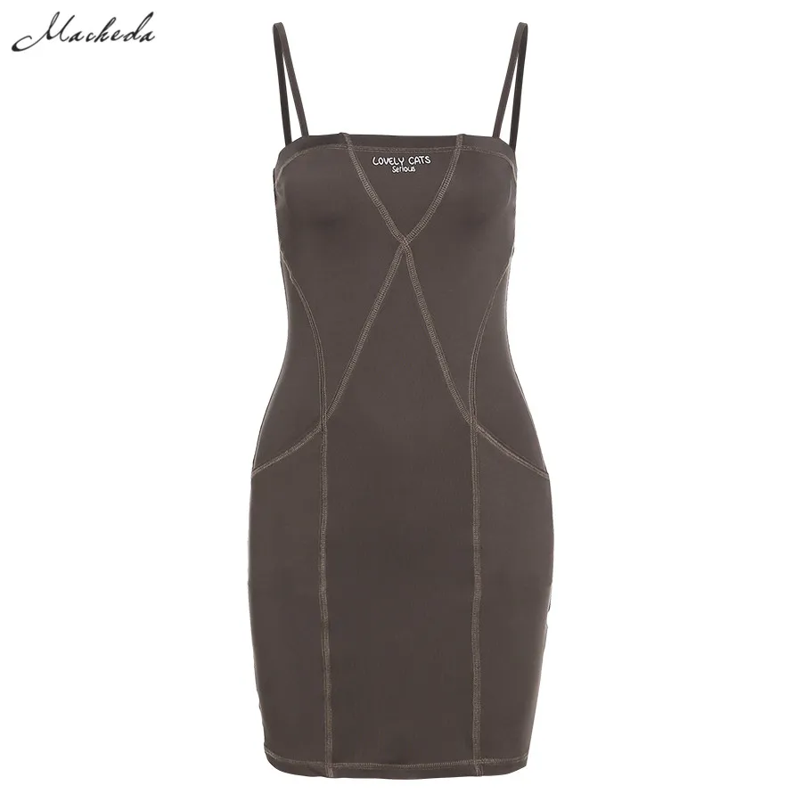 

Summer machete fine slingshot sexy ladies'dress with no sleeves shredded clothes fashion little women's tiny sheath dresses 2021