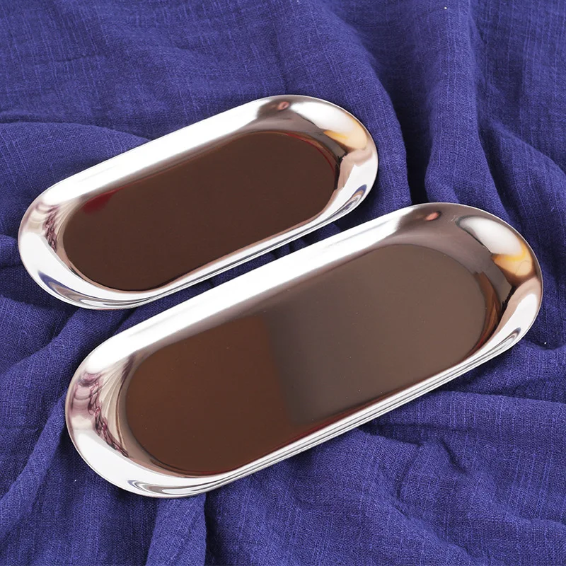 Скандинавский стиль золото/серебро/цвет нержавеющая сталь овальная тарелка