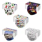 50 шт., детские маски с мультяшным принтом