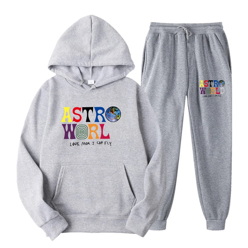

Astroworld THRILLS AND CHILLS Hoodies Plus pants Autumn Streetwear Pullover Travis Scotts Young Men Women FashionHip Hop Printin