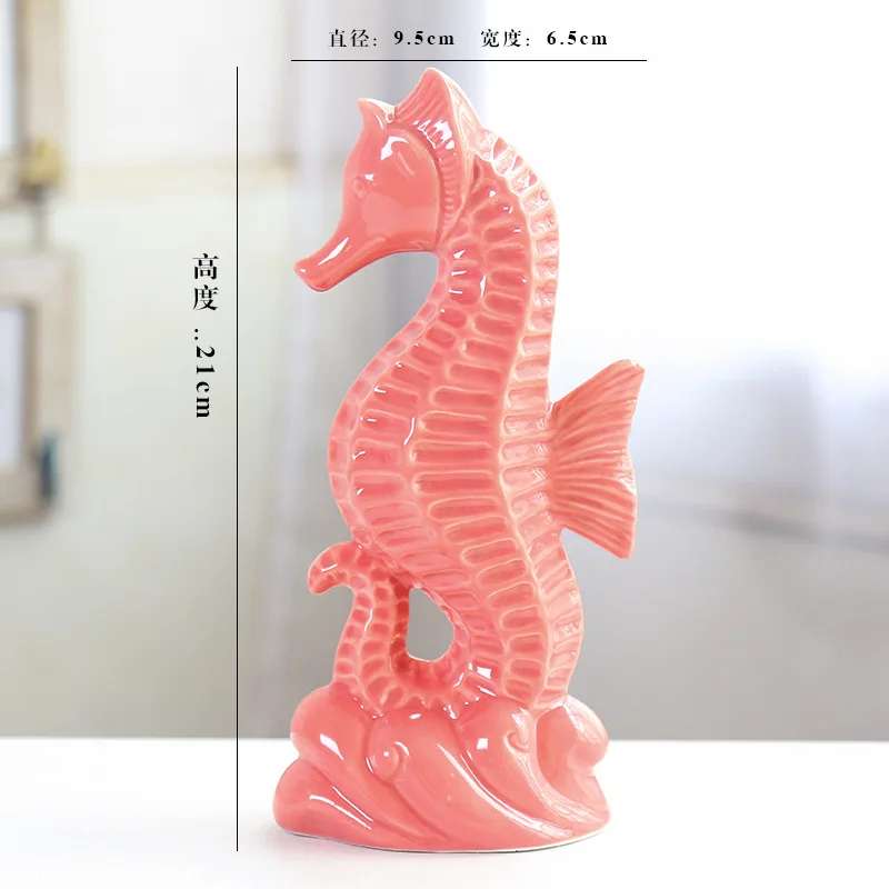 

Ceramic Hippocampus Decoration Creative Living Room Fashion Home Decoration Wine Cabinet Bedroom Marine Style Crafts