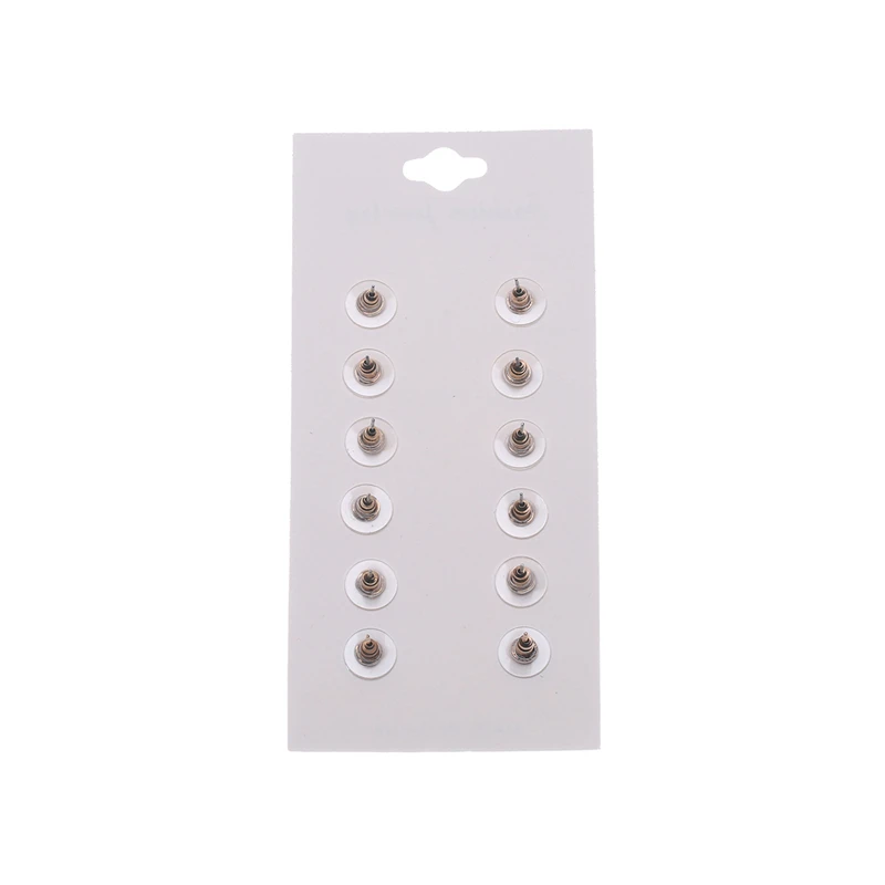 CARTER LISA 12 шт./компл. прозрачные Винтажные серьги-гвоздики с шариками набор серьги