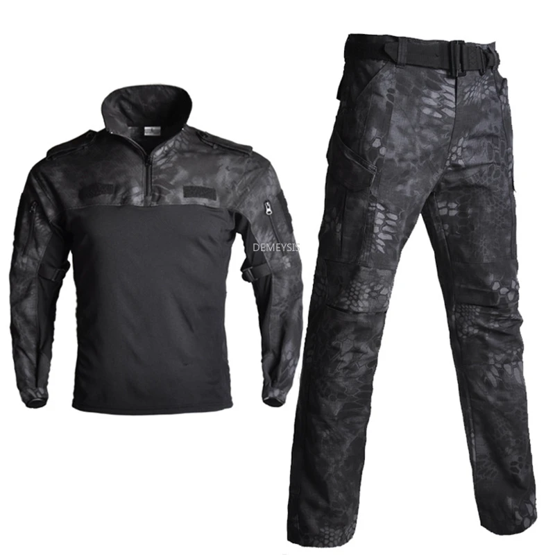 

Military Camouflage Uniform Comfortable Tactical Training Suits Shirts Cargo Pants Outdoor Shooting Airsoft Combat Clothing Set