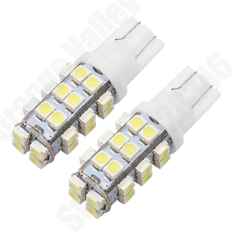 100 шт. Автомобильный светодиодный светильник T10 10 20 28 SMD 1210 3528 168 194 W5W габаритный s