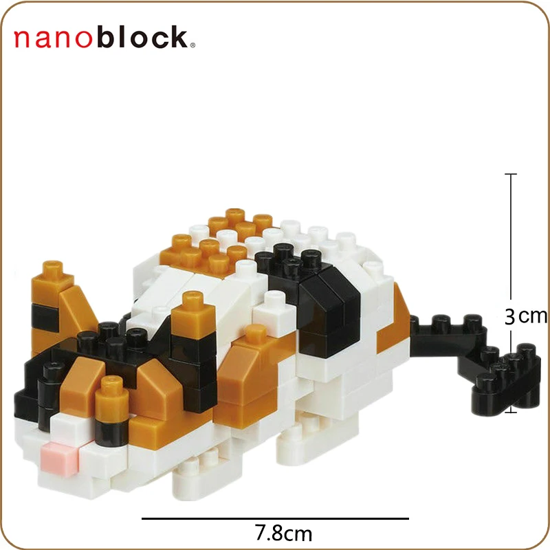 NBC 265 Nanoblock кошка порода пятнистый 140 шт. строительные блоки забавные креативные