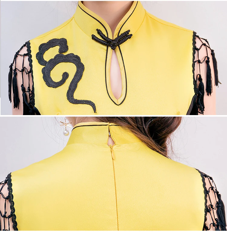 Женское вечернее платье в пол Элегантное Длинное китайском стиле Ципао ретро для