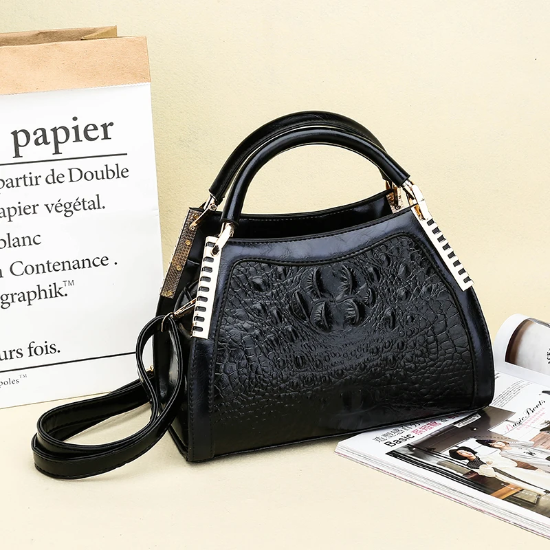 Gykaeo New Luxury Handbags Women Bags Designer Fashion Crocodile Pattern Shoulder Bag Ladies Party Messenger Bags Bolsa Feminina
