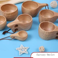 wooden cups rubber wood water bottle nordic coffee cup portable handy cup wholesale wine glass