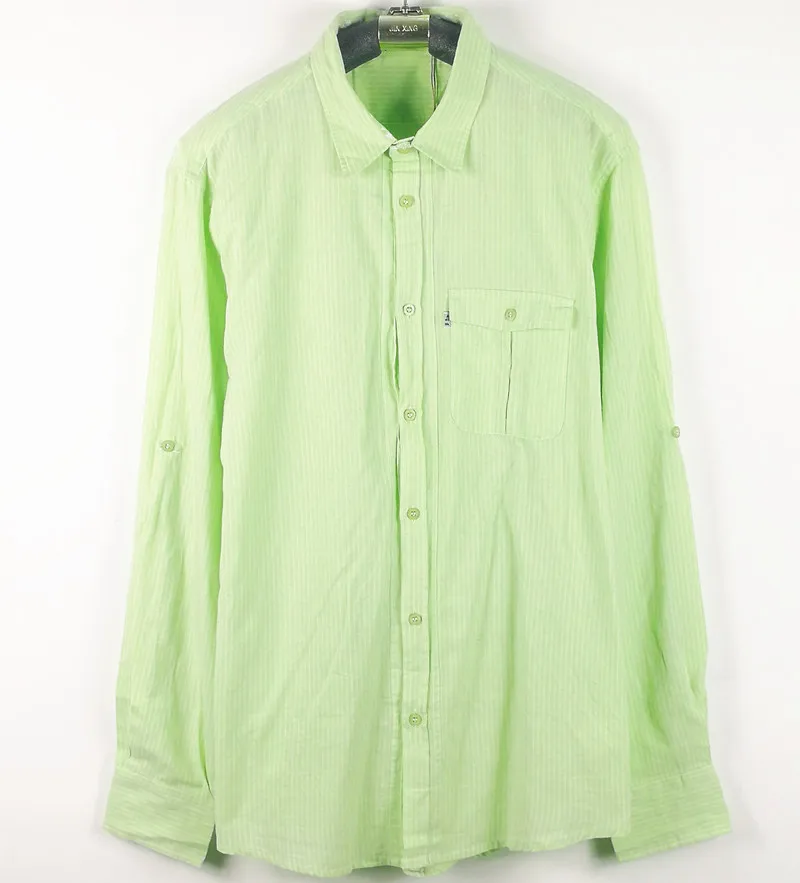 07270 Hombre Camisa Masculina, осенняя Хлопковая мужская рубашка с длинным рукавом, молодежные модные повседневные рубашки в полоску, Camisas, мужская рубашка, мужская одежда - Цвет: 07270