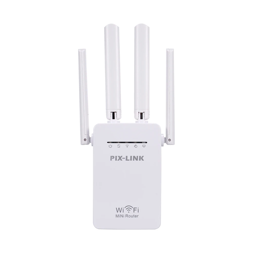 

WiFi Repeater Wireless Repeater Range Extender Signal Amplifier 300Mbps for Home Office with 4 High Gain External Antennas