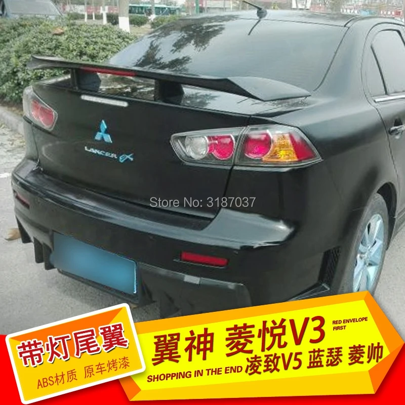 Спойлер для Mitsubishi Lancer 2009-2017 пластиковая задняя крышка багажника из АБС-пластика