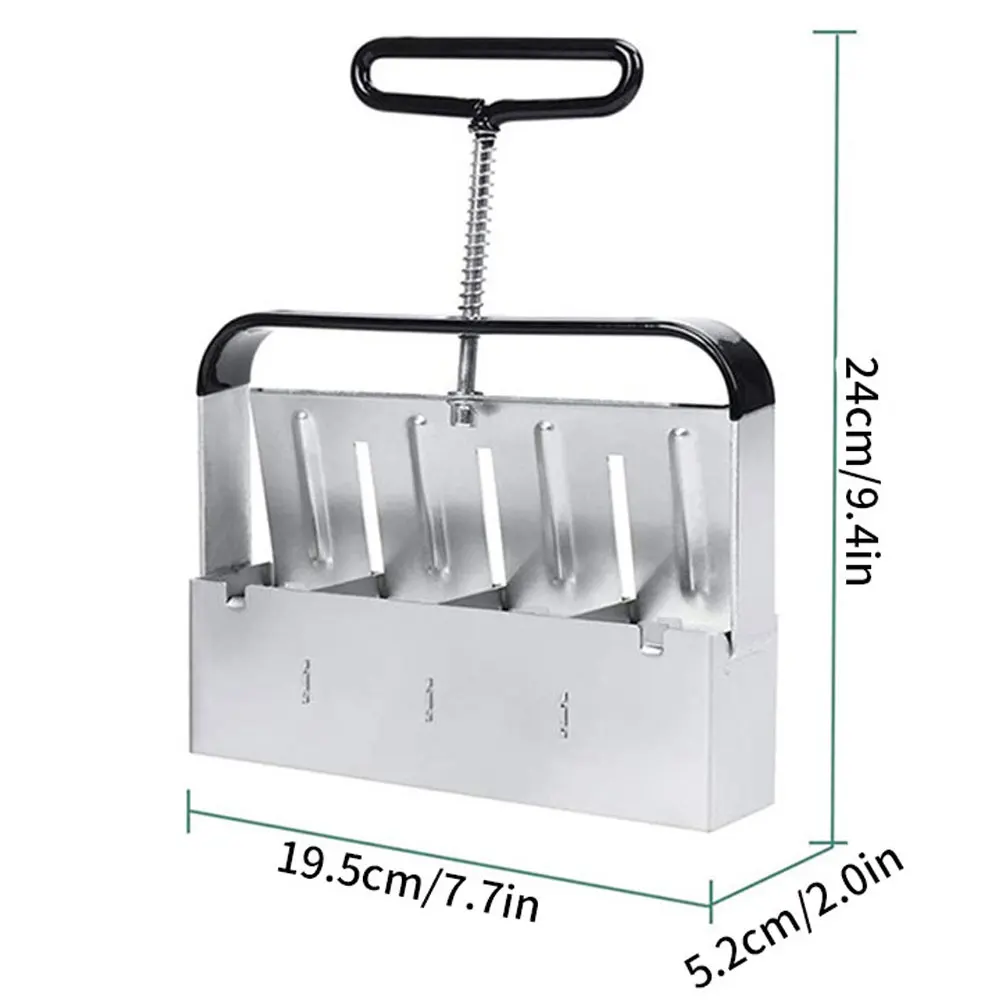

Stainless Steel Manual Quad Soil Blocker 2 Inches Block Maker Handheld Soil Blocking Tool For Seedlings Cuttings Greenhouses