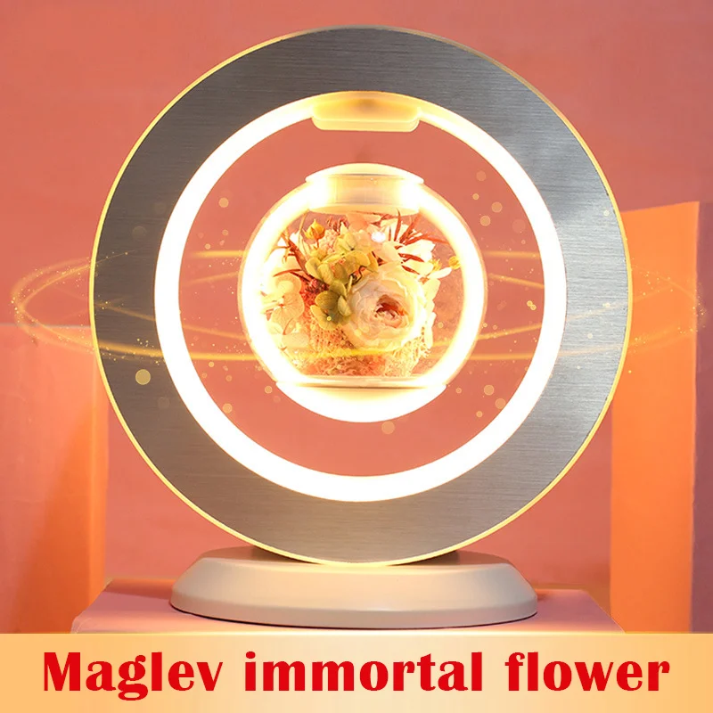 

Magnetic Levitation Immortal Flower Decoration Creatives Dried Flower Gift Box Rose Flower can CSV