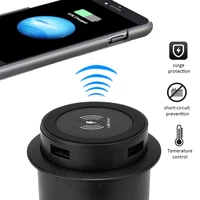 fast wireless charger desk embeded qi charging 10w table pad universal for samsung apple iphone wireless built in qi charger