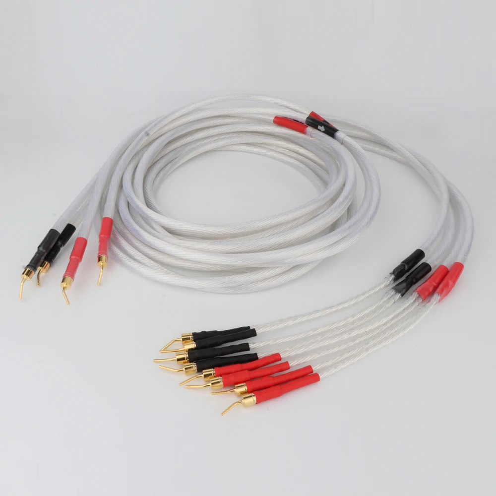 

Preffair Hi-End Speaker Cable HIFI Audiophile Cable Banana to Banana High Purity Copper Loudspeaker Wire