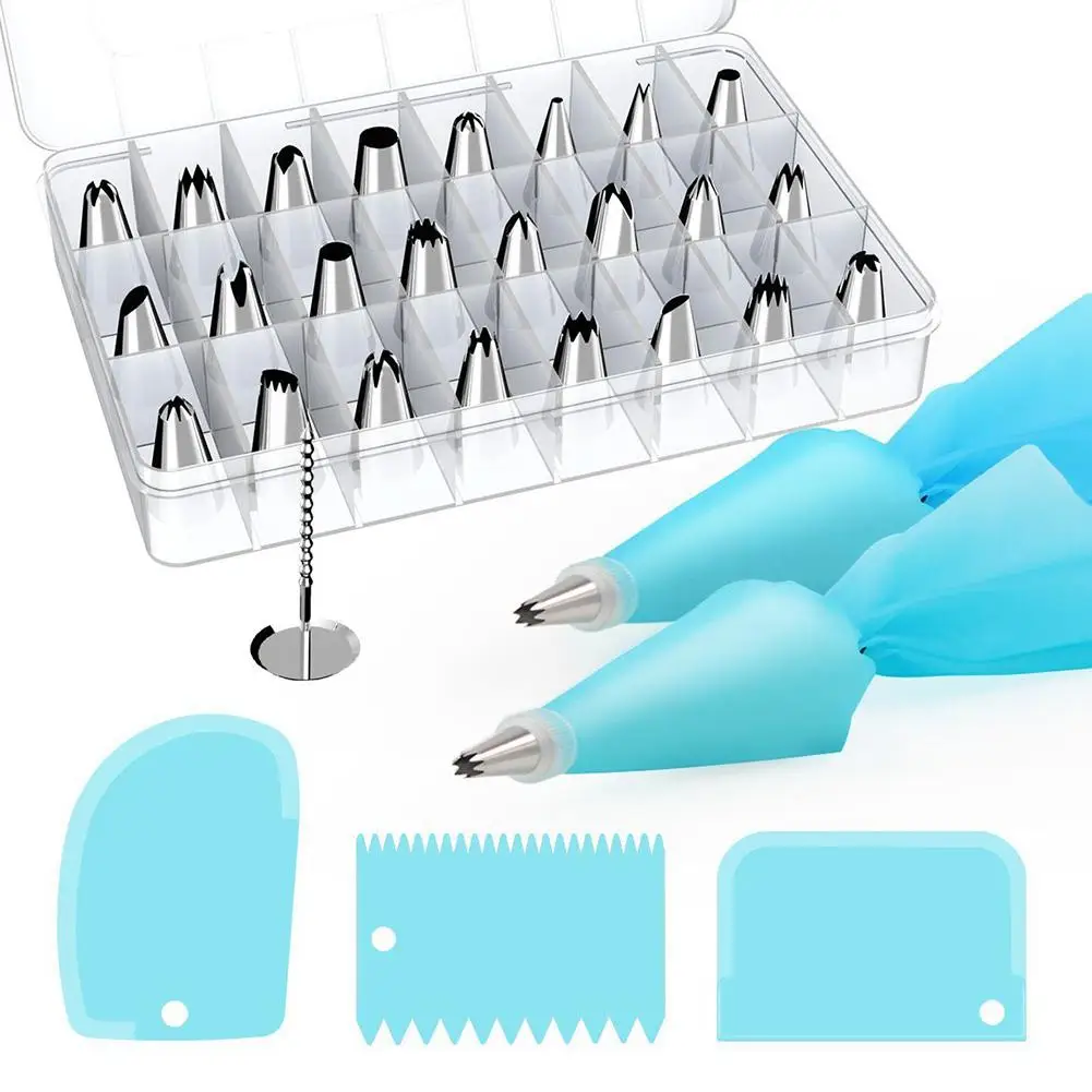 

207 PCS Cake Decorating Supplies Kit With Russian Piping Tips Turntable Pastry Bag Baking Tools For Beginners Baking Supplies