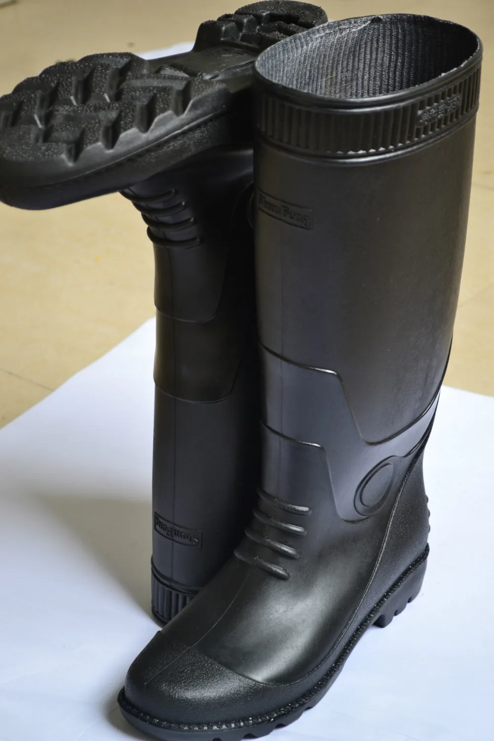 Сапоги Aleafalling мужские резиновые водонепроницаемые до колена без застежки из ПВХ