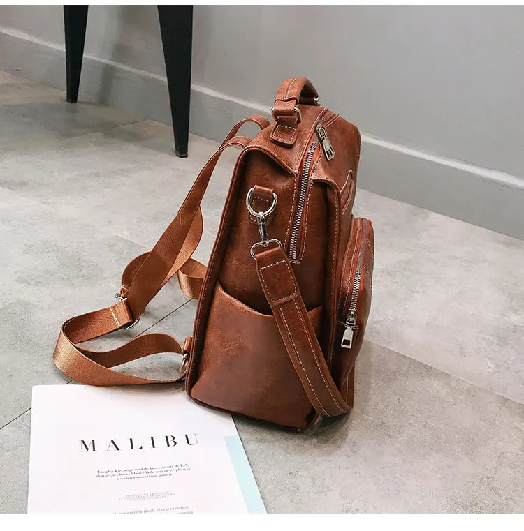 Mochila Feminina рюкзак кожаный школьный рюкзак для девочек плотная большой вместимости рюкзак для девочек функциональный рюкзак женская сумка