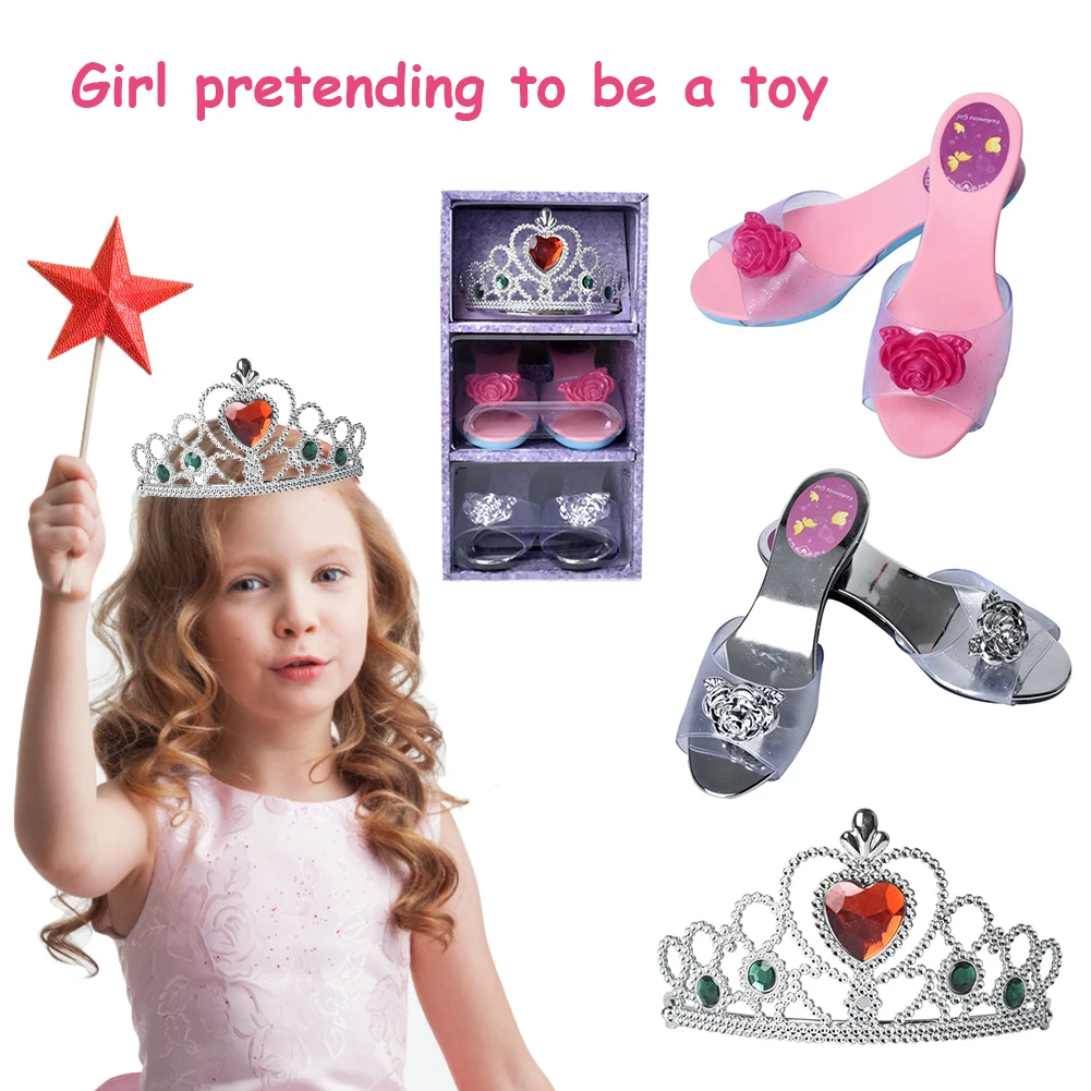 

Туфли детские из АБС-пластика с высоким блеском, имитация от 1 до 1, игрушки для девочек, ролевые игрушки для домика принцессы, подарок на день...