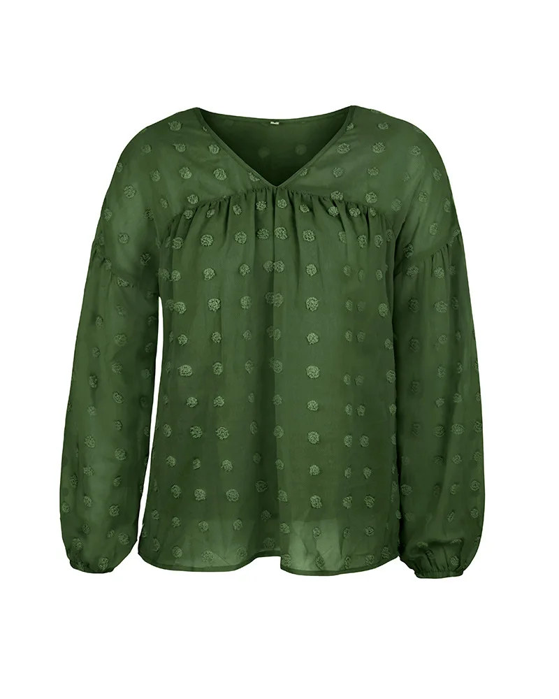 

Spring summer 2021 V-neck long-sleeved chiffon blouse women vintage long sleeve Shirts female Bohemian Chiffon blouse and tops