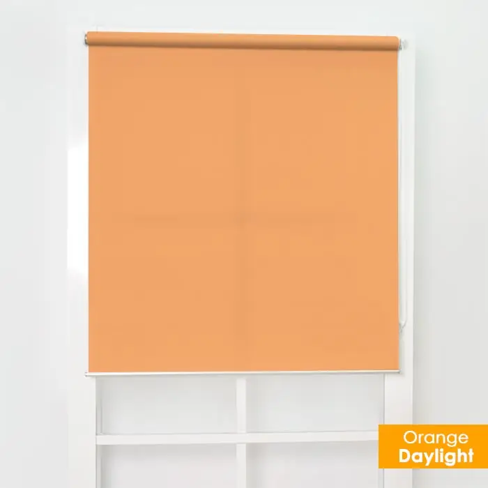 Orange SCHRLING ткань дневного света нет необходимости сверлить Натяжные рулонные шторы очень легкая установка внутри крепление рулонные шторы для гостиной - Цвет: Orange