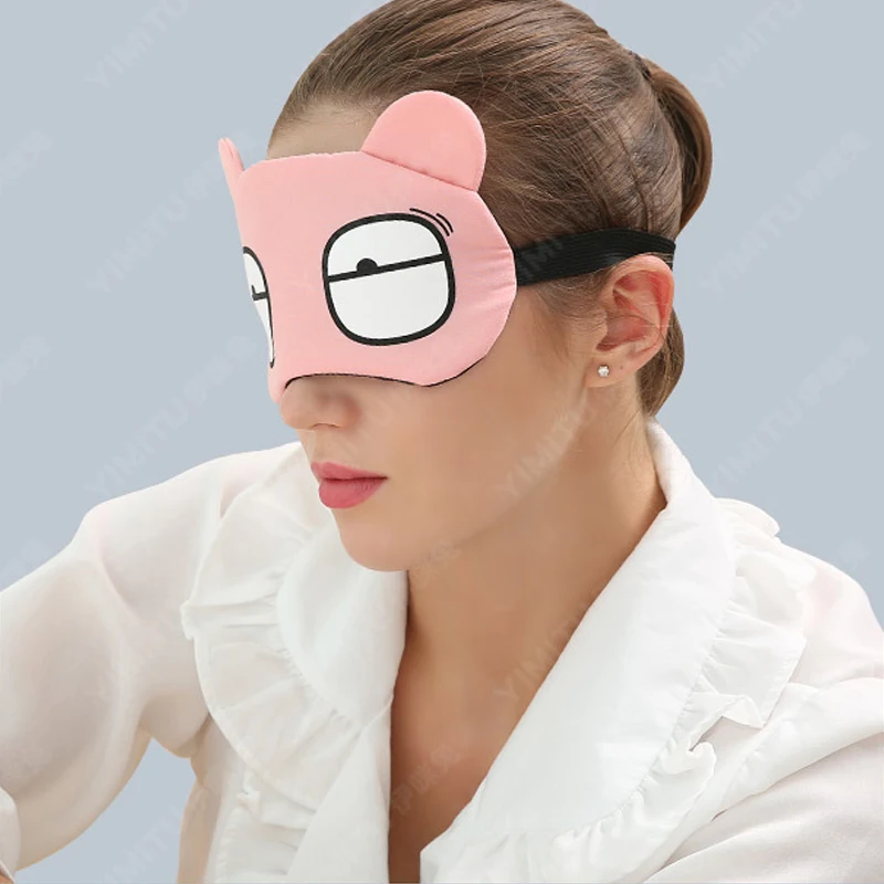 Хлопковая мультяшная маска для лица с выражением сна Милый Забавный милый чехол