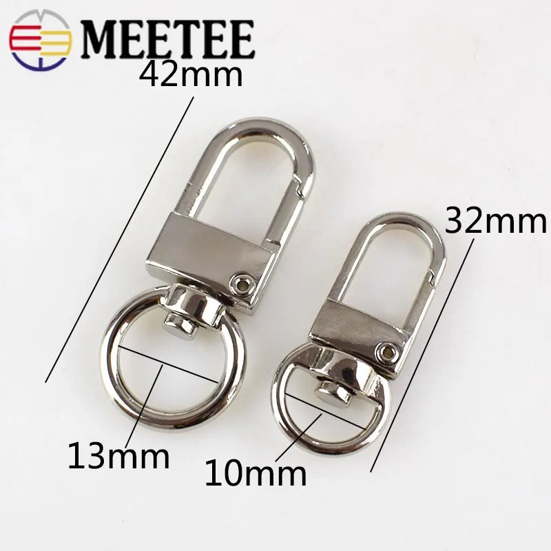 Металлические застежки Meetee 5/10/20 шт. вешалка для цепочек и ключей сумок поворотные