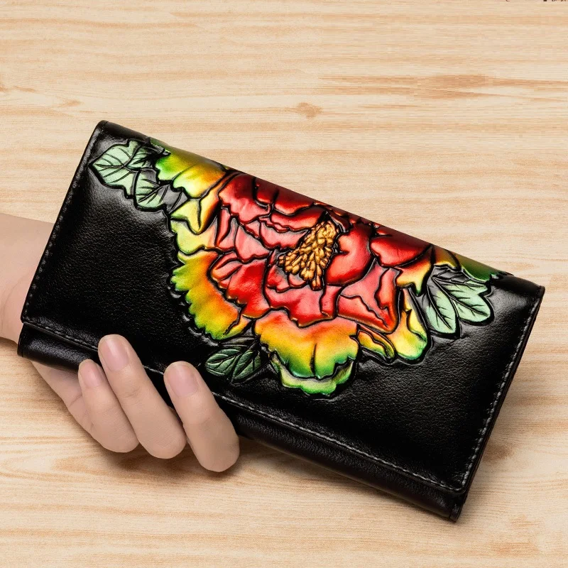 Кошелек из коровьей кожи женские кошельки с цветочным рисунком кошелек для монет