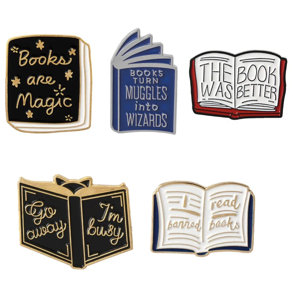 Мультяшная брошь книжка креативная Волшебная булавка модный аксессуар для сумки
