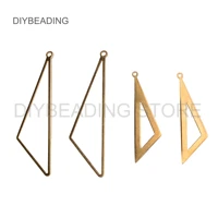 10 100 pcs fashion triangle charm findings for earrings making extra large hollow geometric metal component bulk wholesale