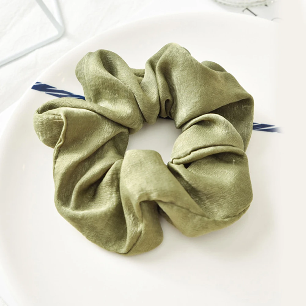 1 шт. модные атласные резинки для волос женские простого дизайна Однотонные