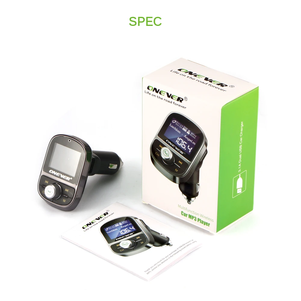 Bluetooth Автомобильный MP3 плеер FM USB передатчик Зарядное устройство Поддержка
