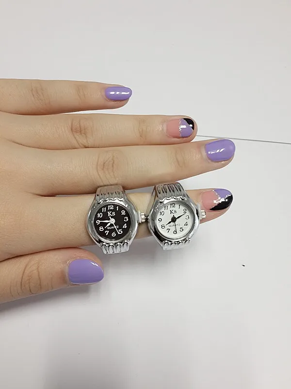 

Men and women lovers elastic finger watch retro fashion direct watch Mini Compact ring watch luxury watch
