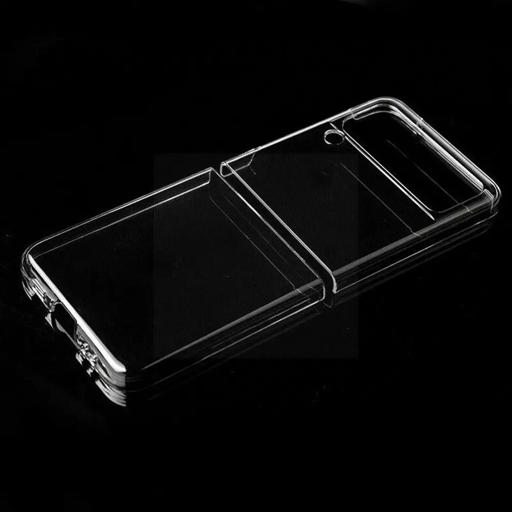 

Glossy Transparent Phone Cases For Z Flip3 5G Fold2 Protective Ultra-Thin Clear Back Cover PC High Permeability Sleeve J9N7