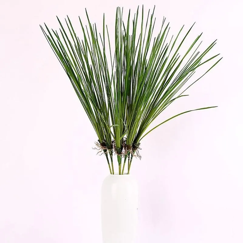 Искусственные зеленые травяные растения 45 см из пластика для лука солома букет
